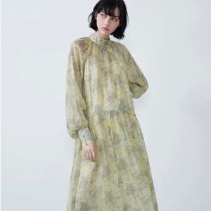 Zara Metallic Thread Midi Dress